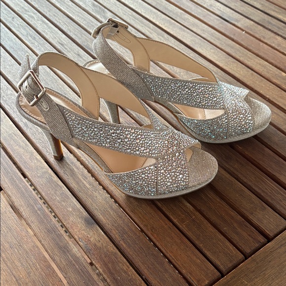 Alex Marie Shimmering Rhinestone Heels - Picture 2 of 3